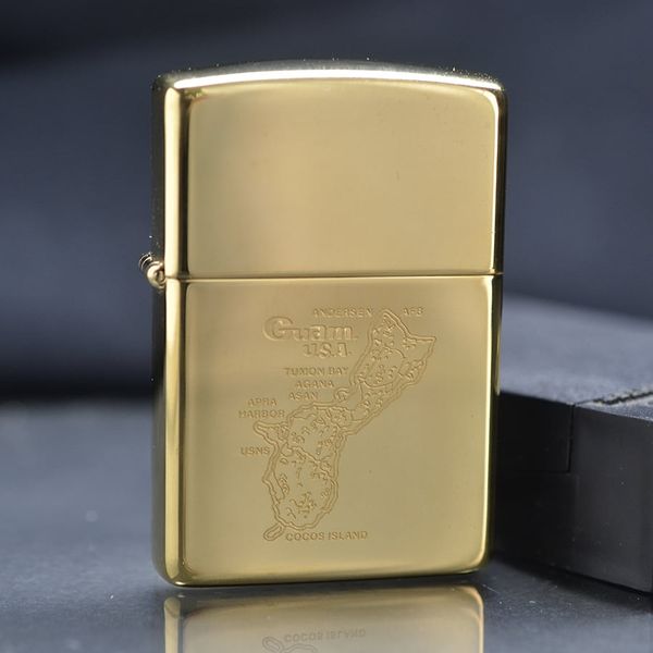 Zippo 1994 mạ vàng chủ đề đảo Guam C105
