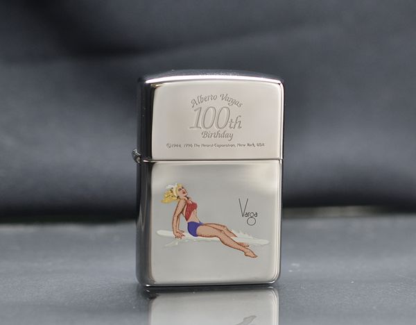 Zippo 1996 mạ bạc kỷ niệm 100th Vargas C128