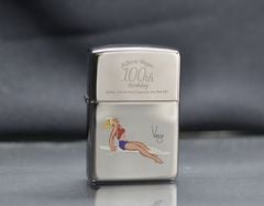 Zippo 1996 mạ bạc kỷ niệm 100th Vargas C128