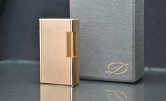 S.T. Dupont Ligne 1 (1 Lỗ) – Bọc Vàng 20 Microns – Họa Tiết Vân Kim Cương Nhỏ Diamond Head DPH70