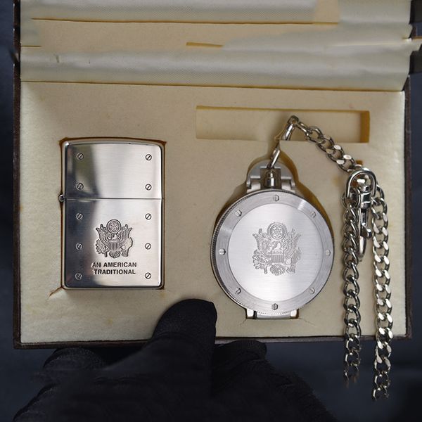 Set Zippo 2003 đồng hồ chủ đề quân đội C112