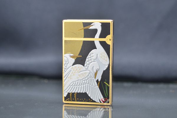 Cặp dupont sơn mài 2 lỗ cao dán đôi hạc DPH42