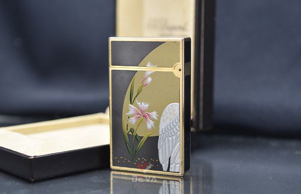 Cặp dupont sơn mài 2 lỗ cao dán đôi hạc DPH42