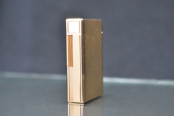 S.T. Dupont Ligne 1 (1 Lỗ) – Bọc Vàng 20 Microns – Họa Tiết Vân Kim Cương Nhỏ Diamond Head DPH70