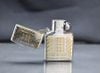 Zippo 1994 mạc bạc hoa văn dát vàng nổi C180