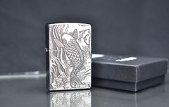 Zippo khắc hình cá chép ZD36