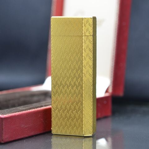 Cartier bọc vàng dày 5 cạnh hoa văn CA06