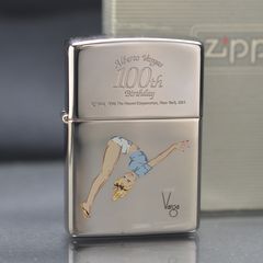 Zippo 1997 mạ bạc sinh nhật 100th Varga C173