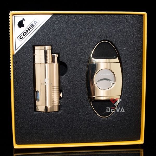 Set 2 món bật lửa và dao cắt Cohiba T14