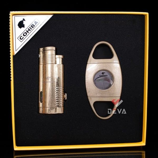 Set 2 món bật lửa và dao cắt Cohiba T14