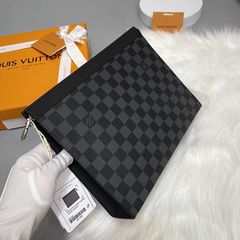 Ví cầm tay nam ô vuông đen LV403