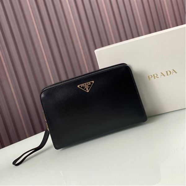 Ví cầm tay nam da bò cao cấp Prada 66570