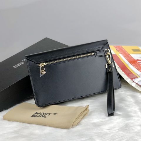 Ví cầm tay làm Mont blanc khóa số màu nâu và đen M1133