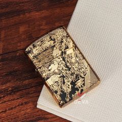 Bật lửa Zorro bức tranh Thanh Minh Thượng Hà Đồ mạ vàng Z2-1070