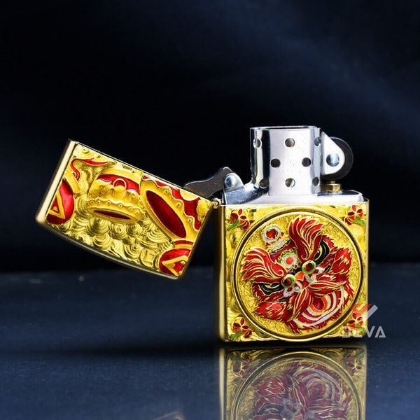 Zippo Vòng Xoay Đầu Sư Tử Cầu Được Ước Thấy ZN250