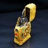 Set Zippo Điêu Khắc Tượng Lục Thần Tài Jambhala Mạ Vàng ZN74