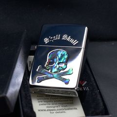 Zippo Khảm Ốc Chủ Đề Đầu Lâu Xương Chéo Shell Skull ZN50
