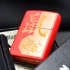 Zippo Sơn Đỏ Chủ Đề Con Giáp Tý-Chuột Z115