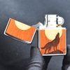 Zippo Ốp Gỗ Chủ Đề Sói Hú Woodchuck Howling Wolf Z337