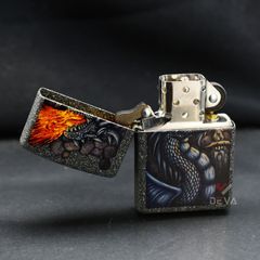 Zippo In Chủ Đề Rồng Lửa Fiery Dragon Design Z192