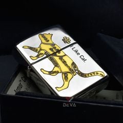 Zippo Armor Khắc Chủ Đề Các Dấu Hiệu Của Loài Mèo I Like Cat ZN233
