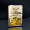 Zippo Armor Khắc Chú Mèo Ngủ Trên Chồng Sách ZN246