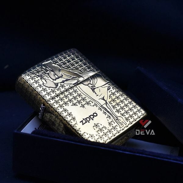 Zippo Armor Khắc Hình Cố Gái Windy Windproof ZN19