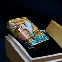 Zippo Bọc Lưới Mạ Vàng Chủ Đề Hươu Thần Hạ Sơn ZN75