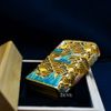 Zippo Bọc Lưới Mạ Vàng Chủ Đề Hươu Thần Hạ Sơn ZN75