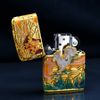 Zippo Bọc Lưới Mạ Vàng Chủ Đề Hươu Thần Hạ Sơn ZN75