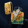 Zippo Bọc Lưới Mạ Vàng Chủ Đề Hươu Thần Hạ Sơn ZN75