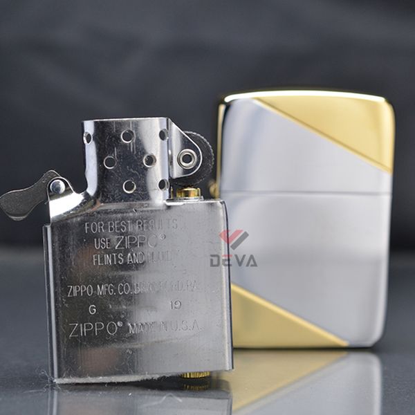 Zippo tái bản 1941 mạ vàng kẻ chéo số giới hạn ZN293