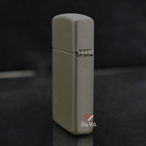 Zippo Slim Sơn Xanh Bộ Đội In Logo Hãng 1627 ZT03