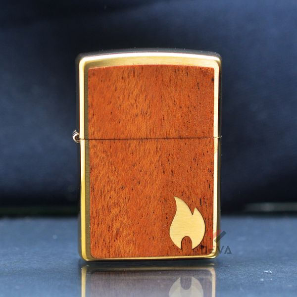 Zippo Ốp Gỗ Chủ Đề Woodchuck Flame Z303