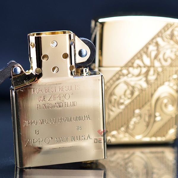 Zippo Armor 2018 Collectible mạ vàng Golden Scroll Z245