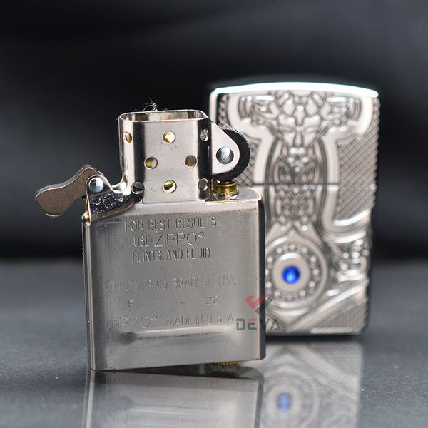 Zippo Armor Búa Thần Mjolnir Mediaval Design Z232