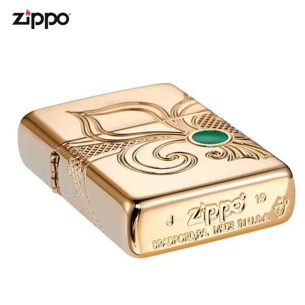 Zippo Armor Luxury chủ đề Hoa Bách Hợp Fleur-de-lis Z365