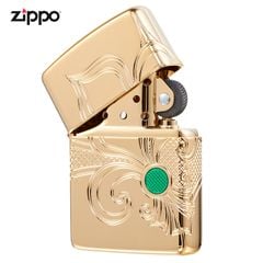 Zippo Armor Luxury chủ đề Hoa Bách Hợp Fleur-de-lis Z365