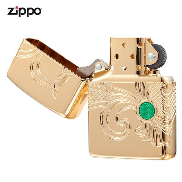 Zippo Armor Luxury chủ đề Hoa Bách Hợp Fleur-de-lis Z365