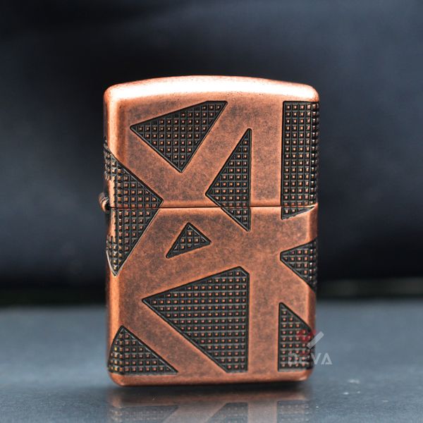 Zippo Armor Đồng Cổ Chủ Đề Hình Học Geometric 360 Design Z344