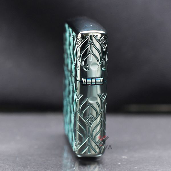 Zippo Armor Xanh Ngọc Bích Khắc Rồng Elegant Dragon Design Z336