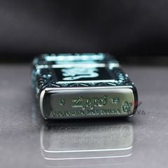 Zippo Armor Xanh Ngọc Bích Khắc Rồng Elegant Dragon Design Z336
