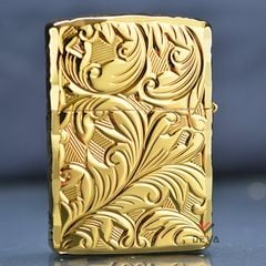 Zippo Armor mạ vàng hoa văn cổ điển ZN317
