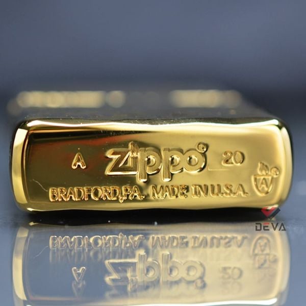 Zippo Armor mạ vàng hoa văn cổ điển ZN317