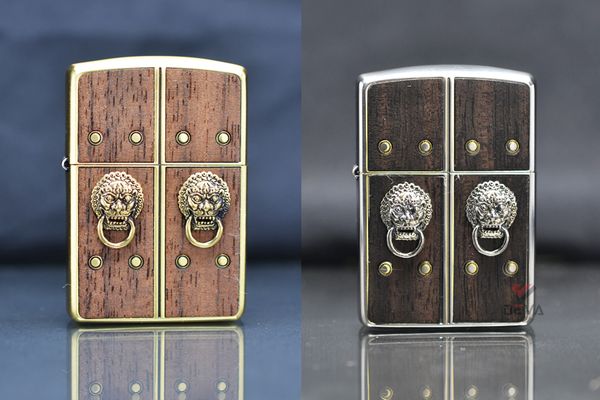 Zippo Armor ốp gỗ chủ đề Phật Giáo cánh cửa hạnh phúc ZN334