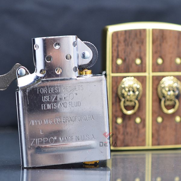 Zippo Armor ốp gỗ chủ đề Phật Giáo cánh cửa hạnh phúc ZN334