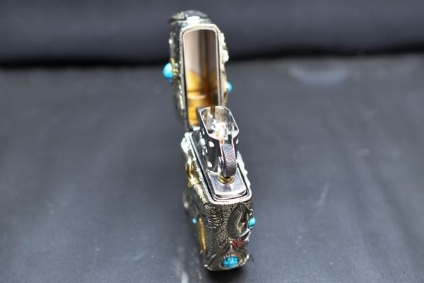 Zippo Ốp Lam Ngọc Chủ Đề Thần Ưng Condor Andean ZD57