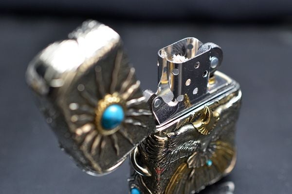 Zippo Ốp Lam Ngọc Chủ Đề Thần Ưng Condor Andean ZD57