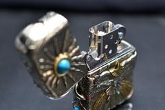 Zippo Ốp Lam Ngọc Chủ Đề Thần Ưng Condor Andean ZD57