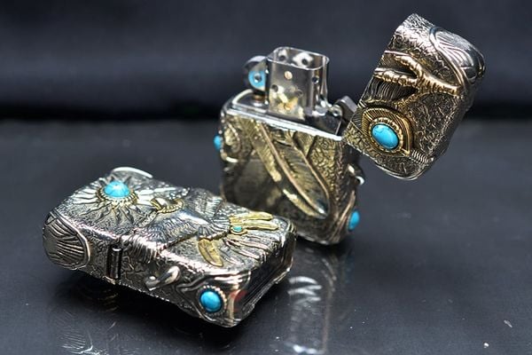 Zippo Ốp Lam Ngọc Chủ Đề Thần Ưng Condor Andean ZD57
